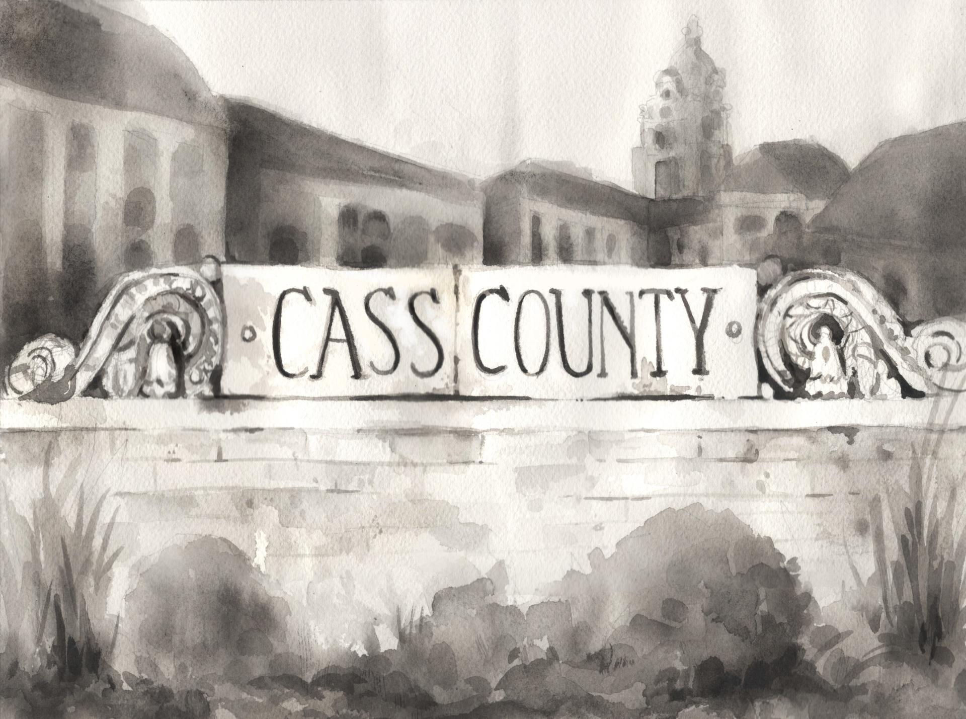 Cass County Water Color Sign