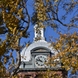 thumbnail image of courthouse clock tower in the fall