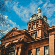 Thumbnail image of the Cass County Courthouse in the spring