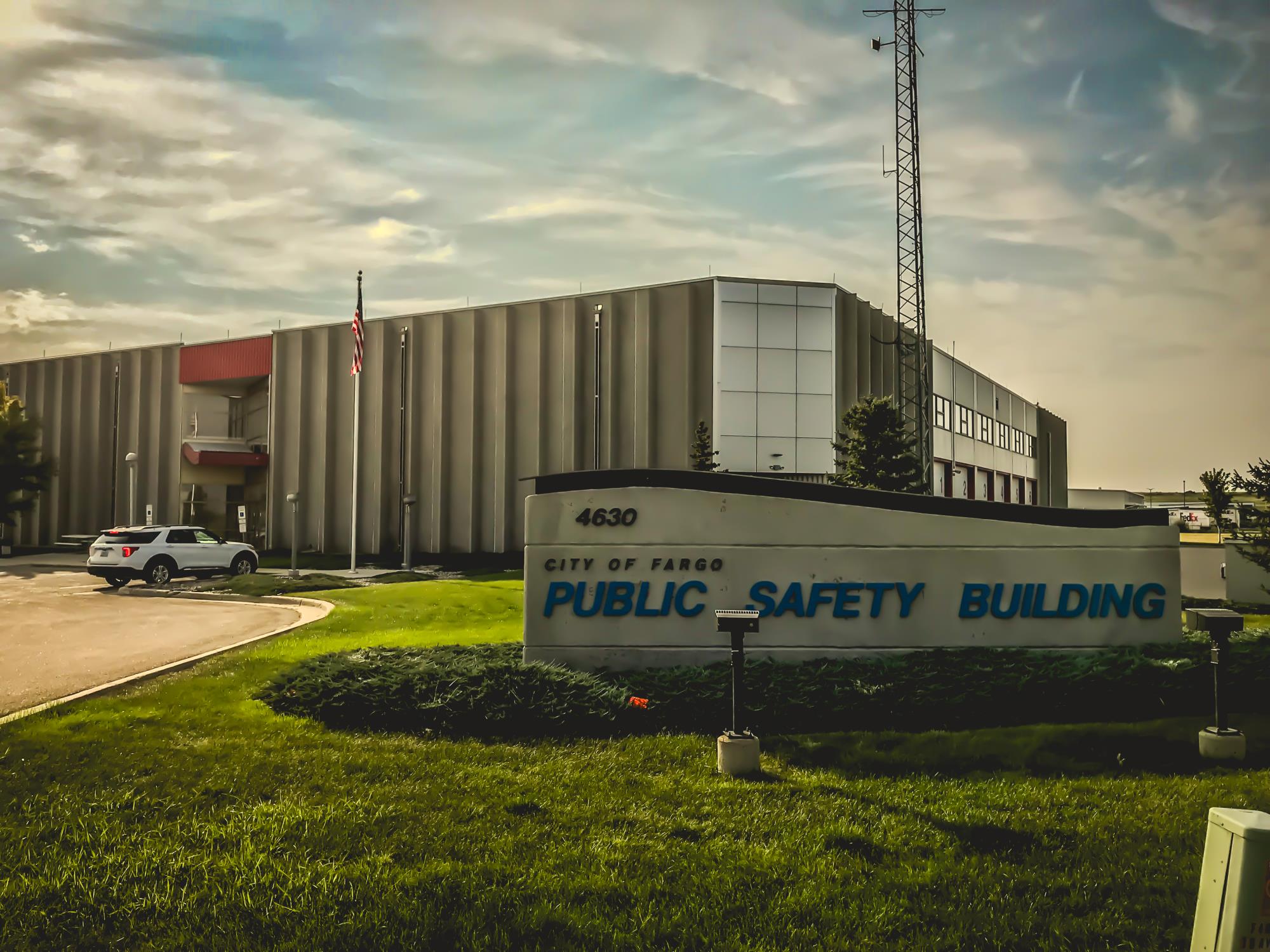 Image of the Public Safety Building located in Fargo - the home of Cass County Emergency Management