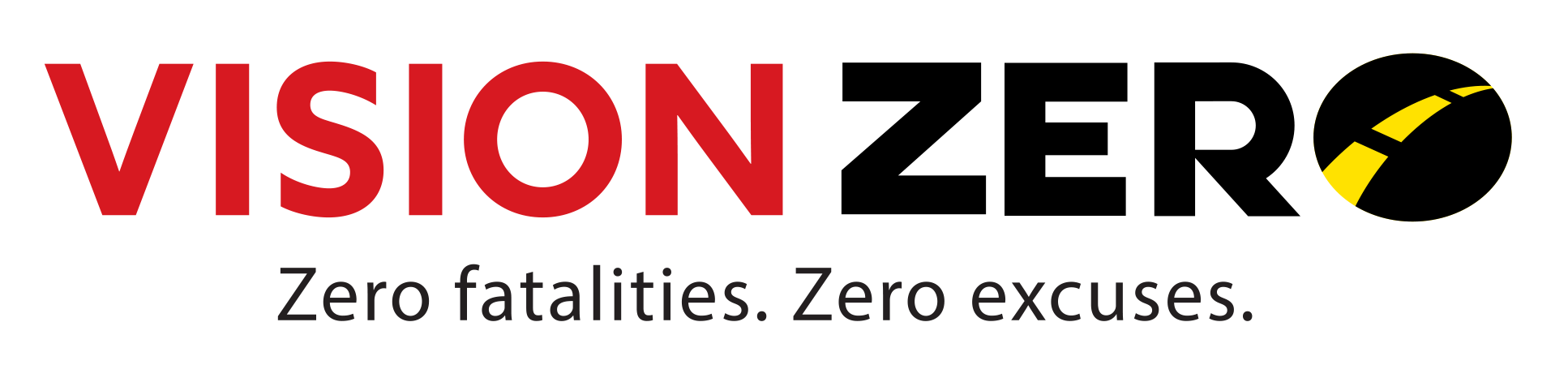 Image of the Vision Zero Logo - zero fatalities, zero excuses