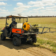 Thumbnail image of the weed control officer spraying a ditch for weeds