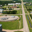 An aerial image of the town of Kindred, North Dakota